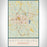 Hattiesburg Mississippi Map Print Portrait Orientation in Woodblock Style With Shaded Background