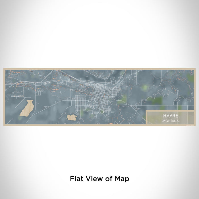 Flat View of Map Custom Havre Montana Map Enamel Mug in Afternoon