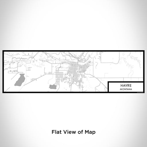 Flat View of Map Custom Havre Montana Map Enamel Mug in Classic