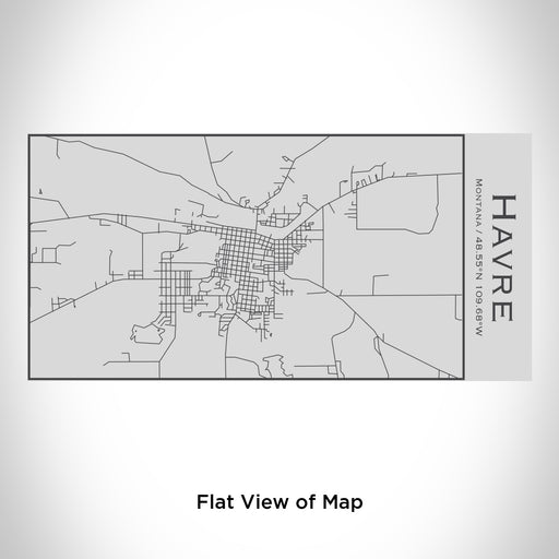 Rendered View of Havre Montana Map Engraving on 17oz Stainless Steel Insulated Cola Bottle
