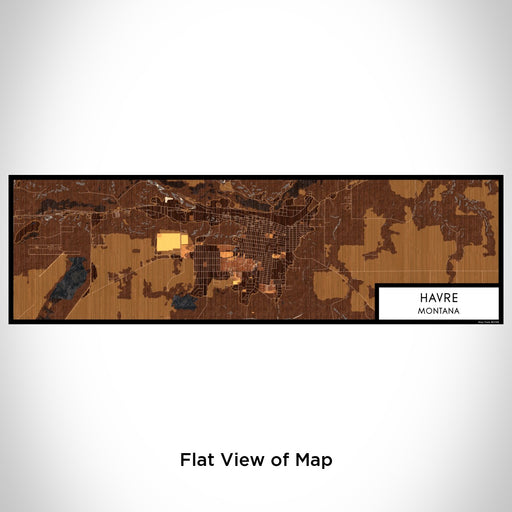 Flat View of Map Custom Havre Montana Map Enamel Mug in Ember