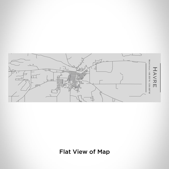 Rendered View of Havre Montana Map Engraving on 10oz Stainless Steel Insulated Cup with Sipping Lid