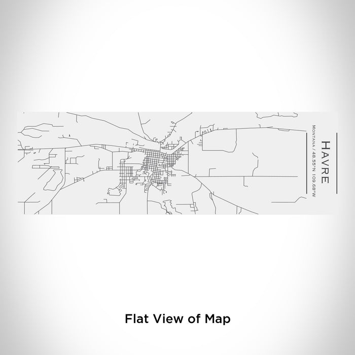 Rendered View of Havre Montana Map Engraving on 10oz Stainless Steel Insulated Cup with Sliding Lid in White