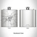 Rendered View of Havre Montana Map Engraving on 6oz Stainless Steel Flask