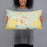Person holding 20x12 Custom Havre Montana Map Throw Pillow in Woodblock