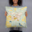 Person holding 18x18 Custom Havre Montana Map Throw Pillow in Woodblock