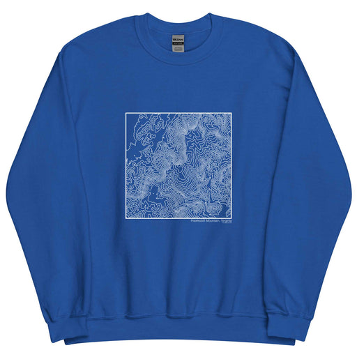 Hawksbill Mountain Virginia Topographic  Map Unisex Crewneck Sweater with City inscription in Royal Blue
