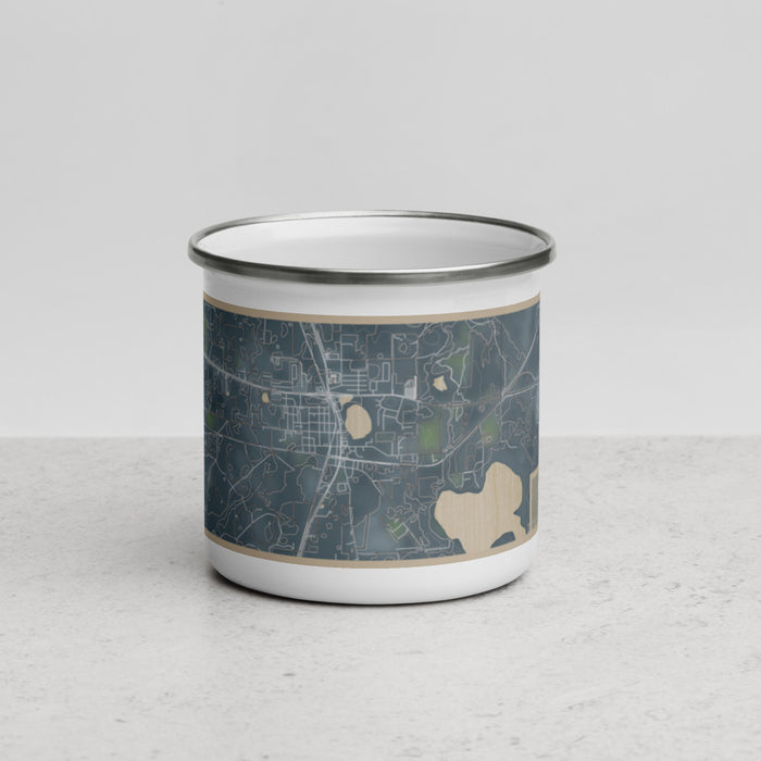 Front View Custom Hawthorne Florida Map Enamel Mug in Afternoon