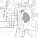 Hawthorne Florida Map Print in Classic Style Zoomed In Close Up Showing Details