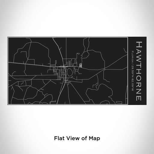 Rendered View of Hawthorne Florida Map Engraving on 17oz Stainless Steel Insulated Cola Bottle in Black