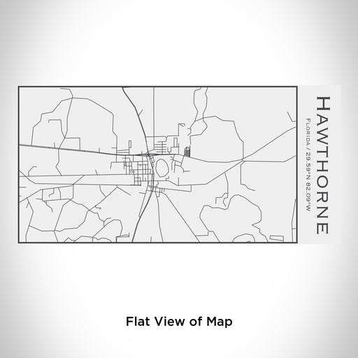Rendered View of Hawthorne Florida Map Engraving on 17oz Stainless Steel Insulated Cola Bottle in White