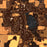 Hawthorne Florida Map Print in Ember Style Zoomed In Close Up Showing Details