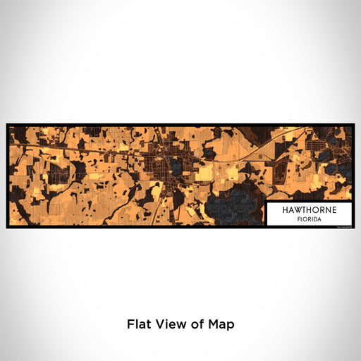 Flat View of Map Custom Hawthorne Florida Map Enamel Mug in Ember