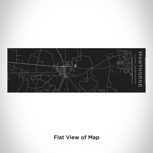 Rendered View of Hawthorne Florida Map Engraving on 10oz Stainless Steel Insulated Cup with Sliding Lid in Black