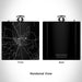 Rendered View of Hawthorne Florida Map Engraving on 6oz Stainless Steel Flask in Black