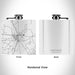 Rendered View of Hawthorne Florida Map Engraving on 6oz Stainless Steel Flask in White