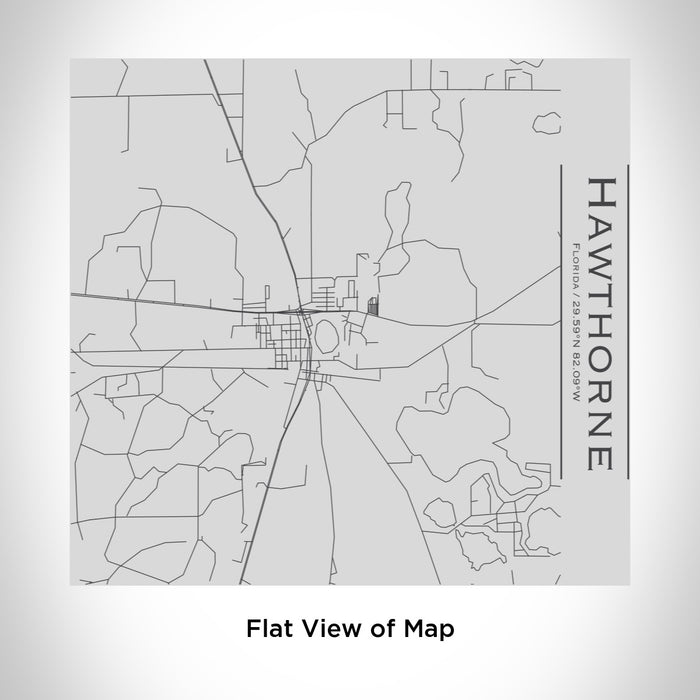 Rendered View of Hawthorne Florida Map Engraving on 17oz Stainless Steel Insulated Tumbler