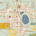 Hawthorne Florida Map Print in Woodblock Style Zoomed In Close Up Showing Details