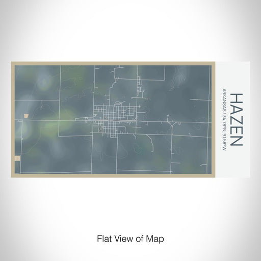 Rendered View of Hazen Arkansas Map on 17oz Stainless Steel Insulated Bottle with printed afternoon style map