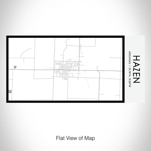 Rendered View of Hazen Arkansas Map on 17oz Stainless Steel Insulated Bottle with printed classic style map