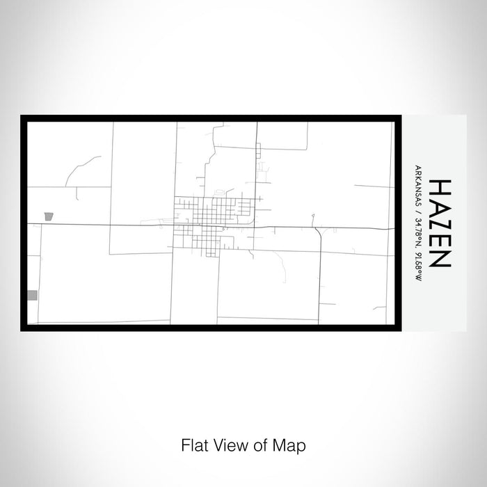 Rendered View of Hazen Arkansas Map on 17oz Stainless Steel Insulated Bottle with printed classic style map