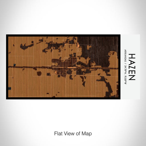 Rendered View of Hazen Arkansas Map on 17oz Stainless Steel Insulated Bottle with printed ember style map