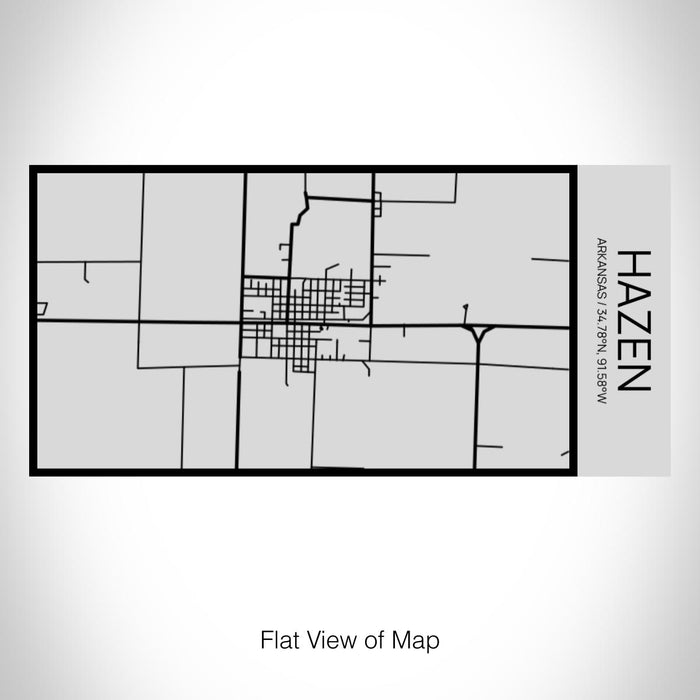 Rendered View of Hazen Arkansas Map on 17oz Stainless Steel Insulated Cola Bottle in Stainless
