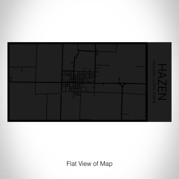 Rendered View of Hazen Arkansas Map on 17oz Stainless Steel Insulated Cola Bottle in Stainless in Matte Black