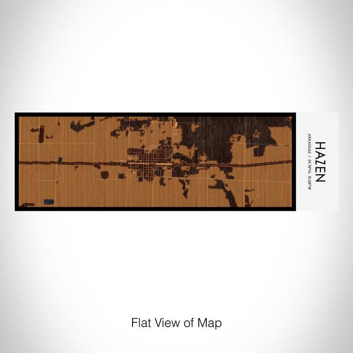 Rendered View of Hazen Arkansas Map on 10oz Stainless Steel Insulated Cup in Ember with Sliding Lid