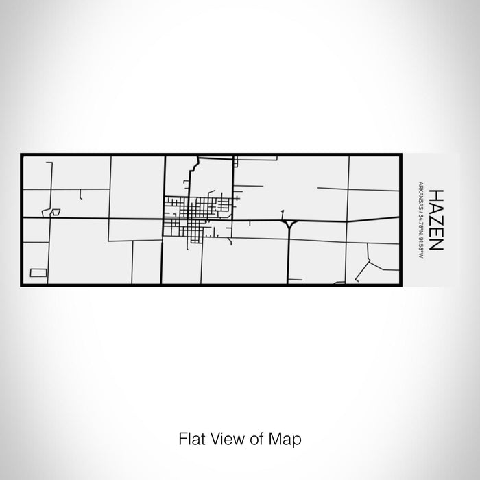 Rendered View of Hazen Arkansas Map on 10oz Stainless Steel Insulated Cup in Matte White with Sliding Lid