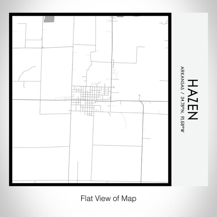 Rendered View of Hazen Arkansas Map on 17oz Stainless Steel Insulated Tumbler in Classic Map Style