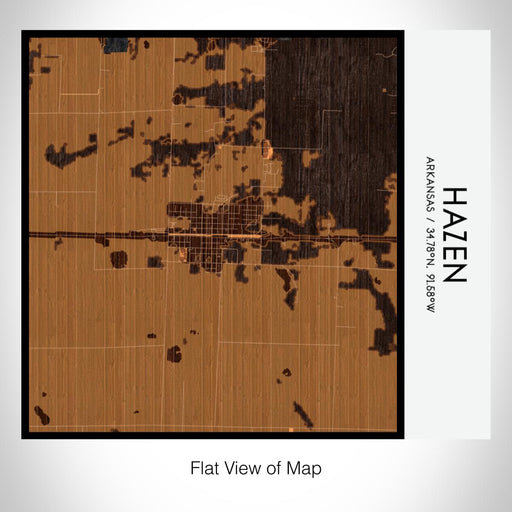 Rendered View of Hazen Arkansas Map on 17oz Stainless Steel Insulated Tumbler in Ember Map Style