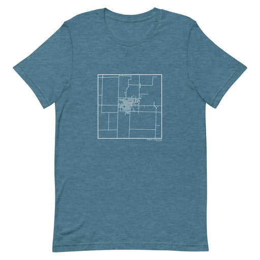 Hazen Arkansas  Map Unisex T-Shirt with City inscription in Heather Teal