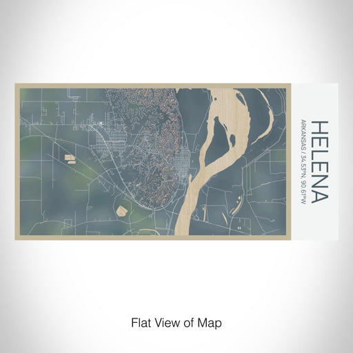 Rendered View of Helena Arkansas Map on 17oz Stainless Steel Insulated Bottle with printed afternoon style map