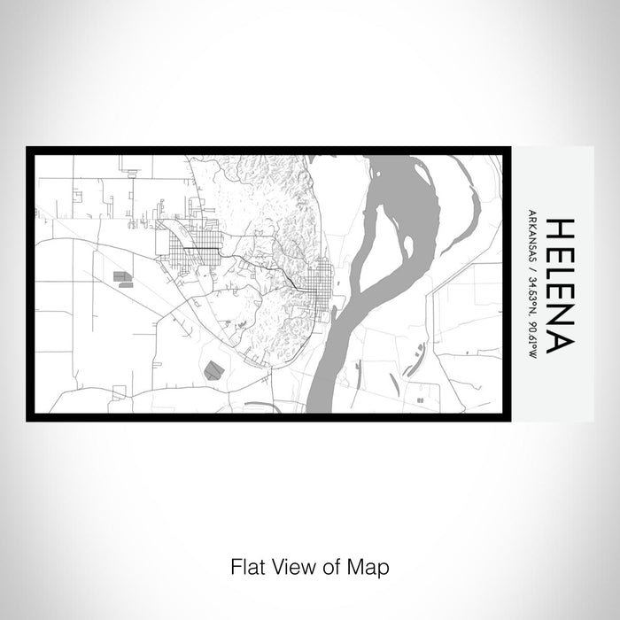 Rendered View of Helena Arkansas Map on 17oz Stainless Steel Insulated Bottle with printed classic style map