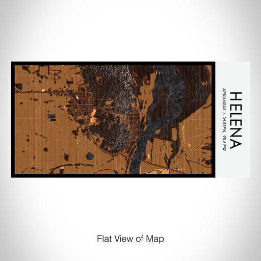 Rendered View of Helena Arkansas Map on 17oz Stainless Steel Insulated Bottle with printed ember style map