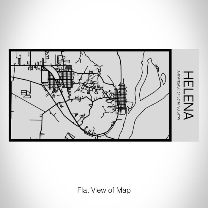 Rendered View of Helena Arkansas Map on 17oz Stainless Steel Insulated Cola Bottle in Stainless