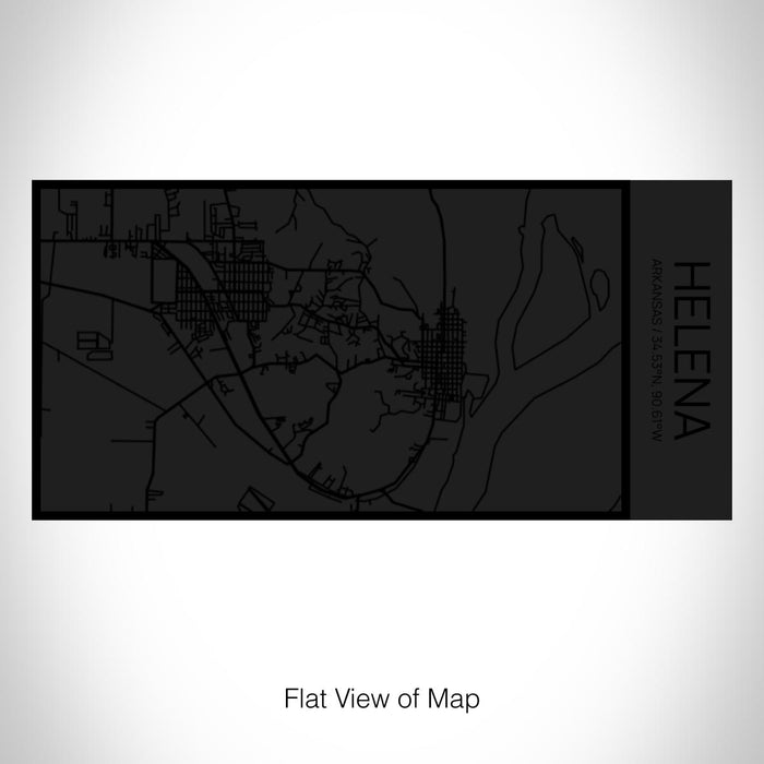 Rendered View of Helena Arkansas Map on 17oz Stainless Steel Insulated Cola Bottle in Stainless in Matte Black