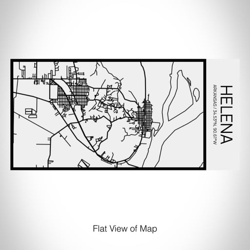 Rendered View of Helena Arkansas Map on 17oz Stainless Steel Insulated Cola Bottle in Stainless in Matte White