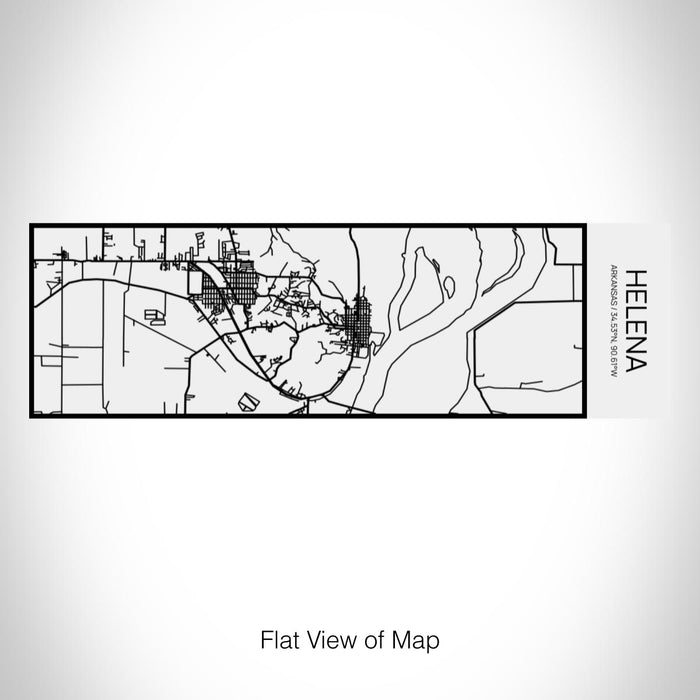 Rendered View of Helena Arkansas Map on 10oz Stainless Steel Insulated Cup in Matte White with Sliding Lid
