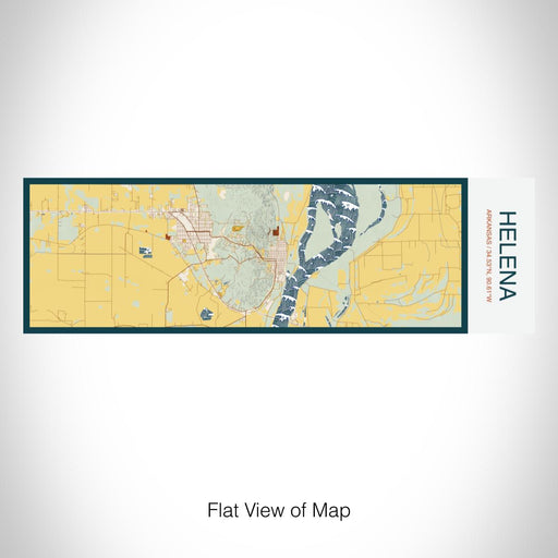 Rendered View of Helena Arkansas Map on 10oz Stainless Steel Insulated Cup in Woodblock with Sliding Lid