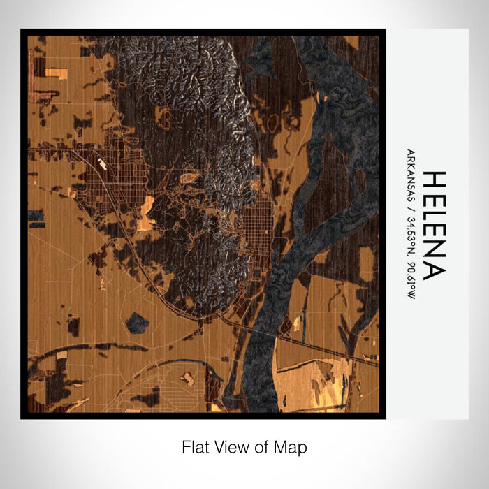 Rendered View of Helena Arkansas Map on 17oz Stainless Steel Insulated Tumbler in Ember Map Style