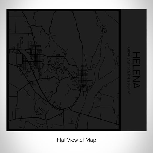Rendered View of Helena Arkansas Map on 17oz Stainless Steel Insulated Tumbler in Matte Black with Tactile Lines