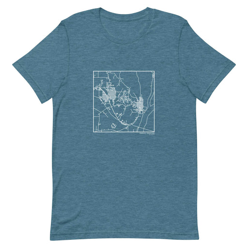 Helena Arkansas  Map Unisex T-Shirt with City inscription in Heather Teal