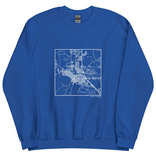 Helena Montana  Map Unisex Crewneck Sweater with City inscription in Royal Blue