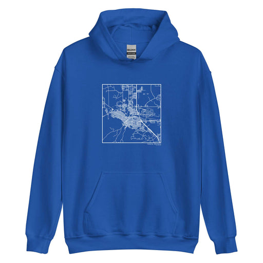 Helena Montana  Map Unisex Hoodie Sweater with City inscription in Royal Blue