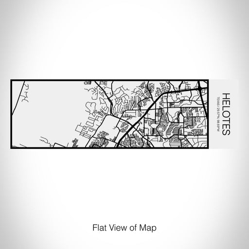 Rendered View of Helotes Texas Map on 10oz Stainless Steel Insulated Cup in Matte White with Sliding Lid