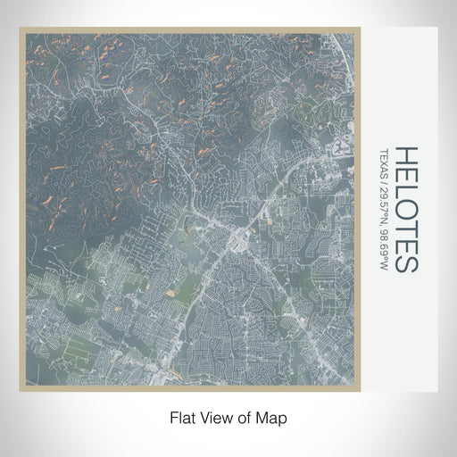 Rendered View of Helotes Texas Map on 17oz Stainless Steel Insulated Tumbler in Afternoon Map Style