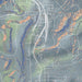 Helper Utah Map Print in Afternoon Style Zoomed In Close Up Showing Details