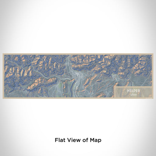 Flat View of Map Custom Helper Utah Map Enamel Mug in Afternoon